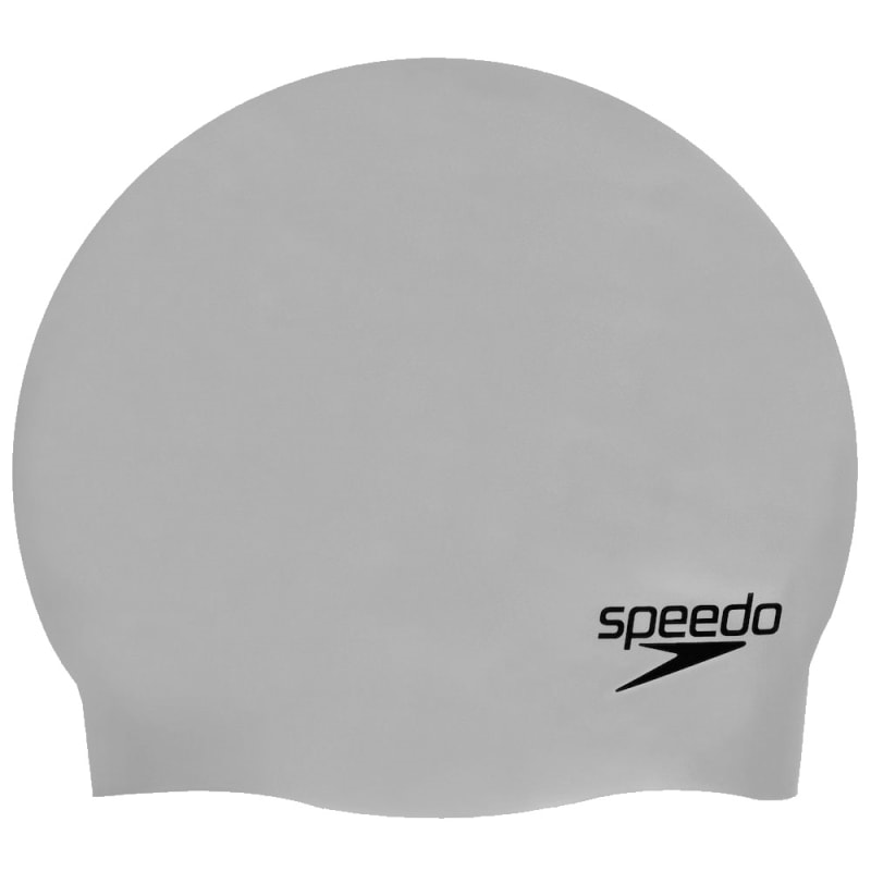 Speedo Plain Moulded Silicone Cap Chrome
