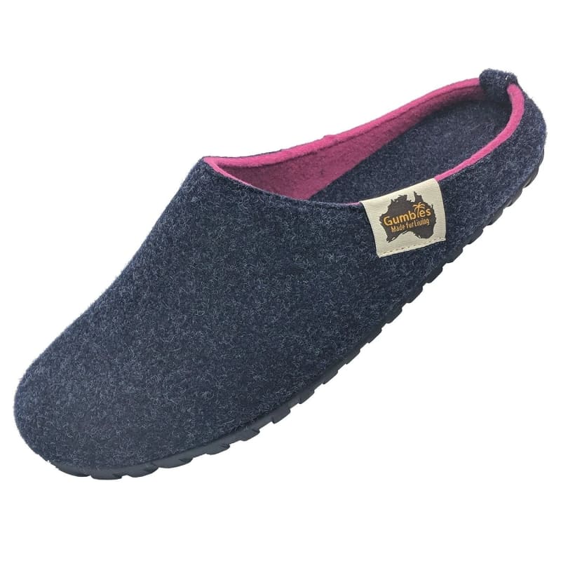 Gumbies Outback Slipper Navy/Pink