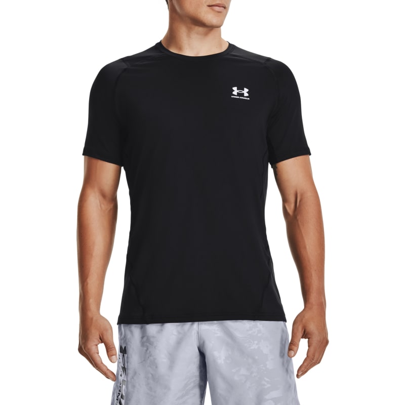 Under Armour Men’s Ua Hg Armour Fitted SS Black/White