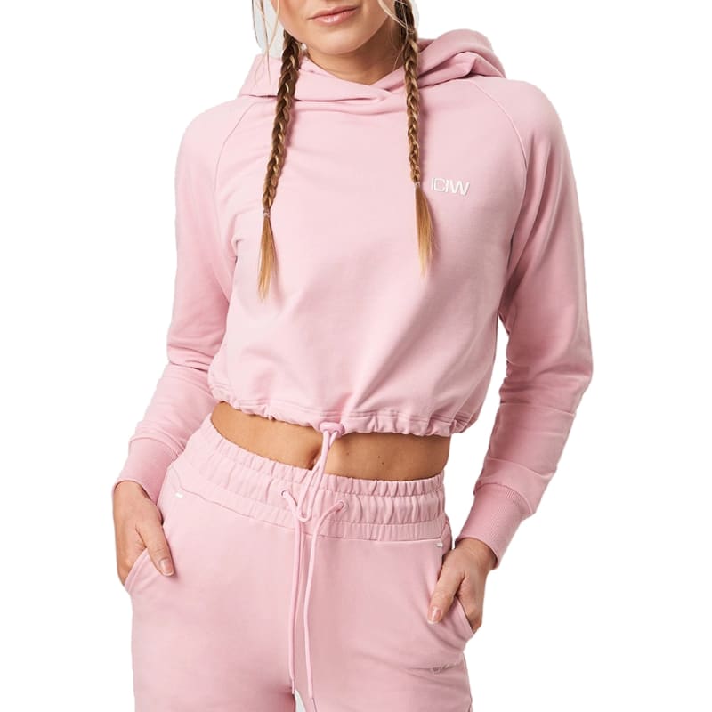 ICANIWILL Women’s Adjustable Cropped Hoodie Pink