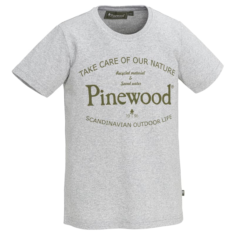 Pinewood Kids Save Water T-shirt Light Grey Melange