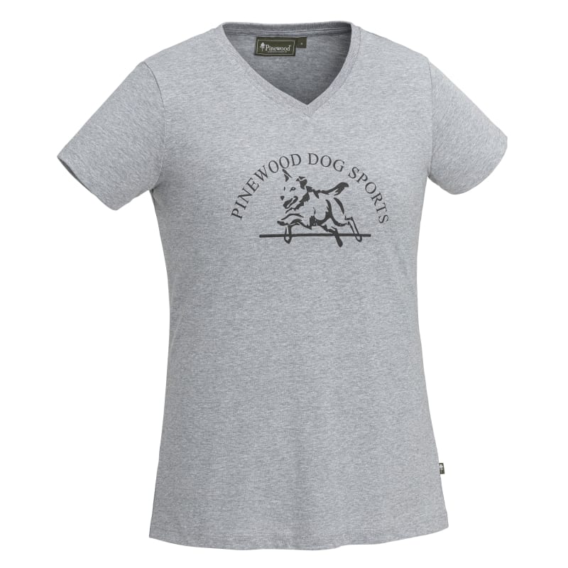 Pinewood Women’s Dog Sports T-shirt Light Grey Melange
