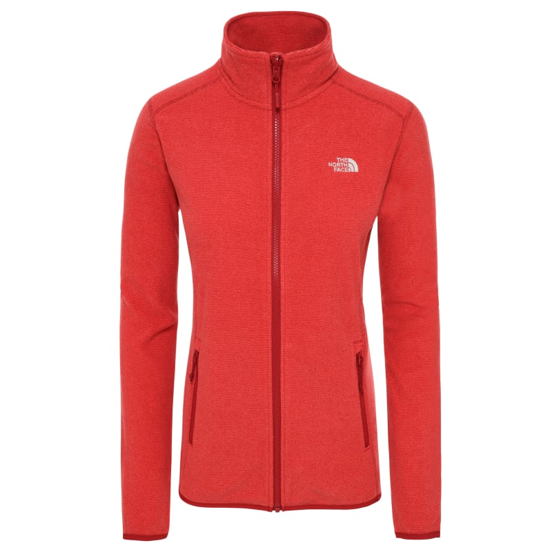 The North Face Women’s 100 Glacier Full Zip Cardinal Red/Juicy Red Stripe