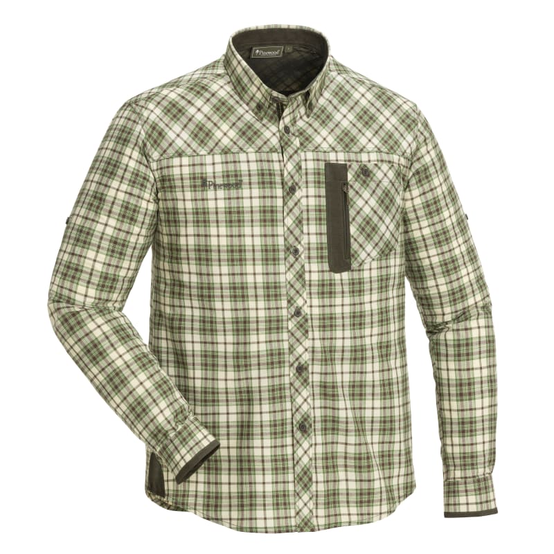 Pinewood Men’s Wolf Anti-Insect Shirt Green/Brown