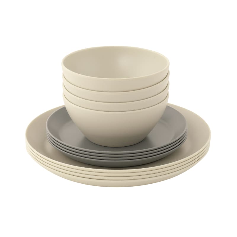 Outwell Lily 4 Person Dinner Set Sand/Grey