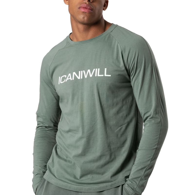 ICANIWILL Men’s Essential Longsleeve Racing Green
