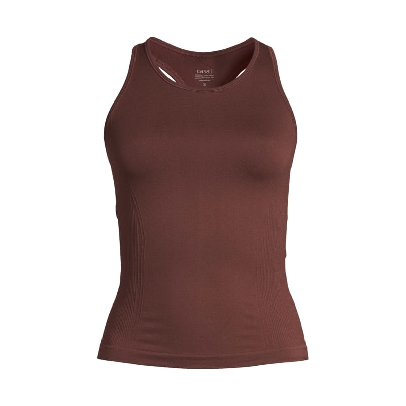 CASALL Women’s Essential Seamless Racerback Mahogany Red