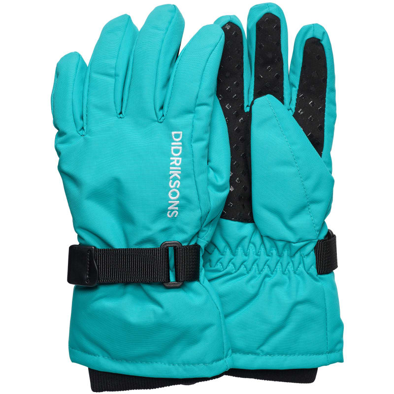 Didriksons Biggles Kids Five Gloves 2 Peacock Green