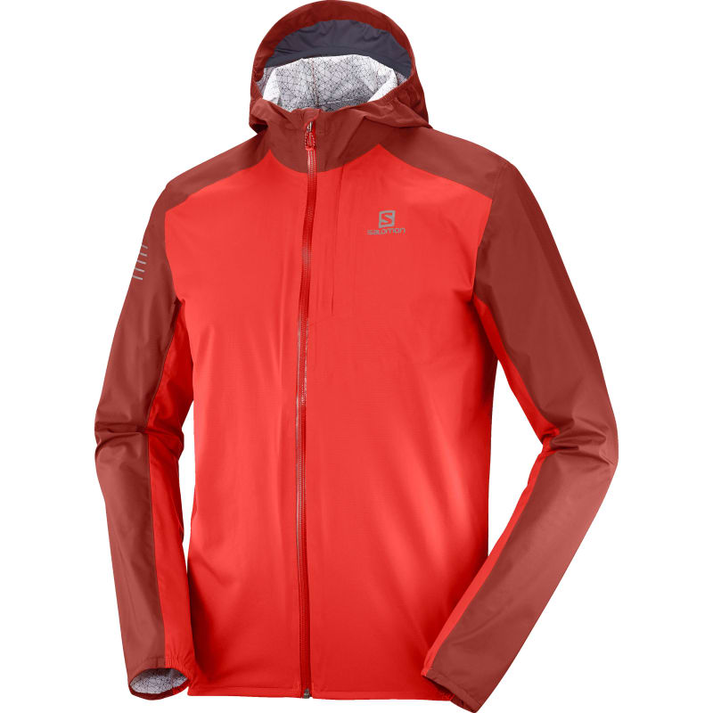 Salomon Men’s Bonatti Waterproof Jacket Goji Berry/Madder Brown