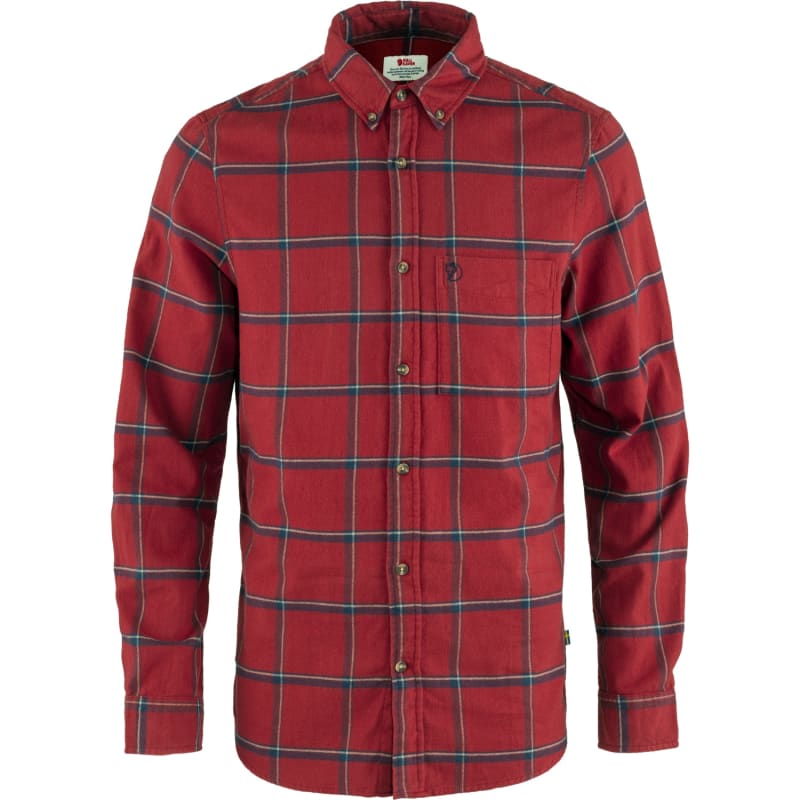 Fjällräven Men’s Övik Comfort Flannel Shirt Red Oak-Navy