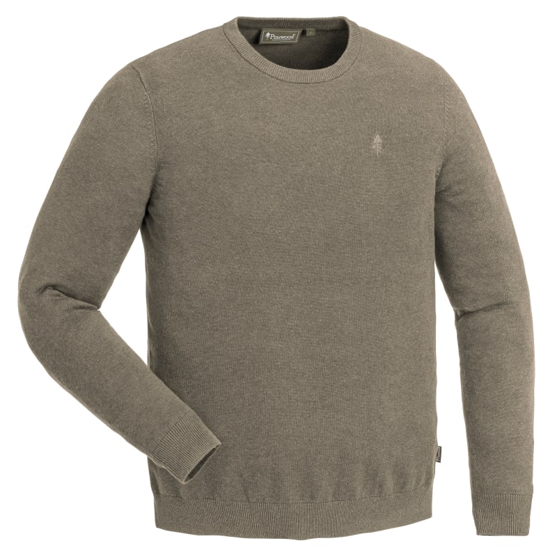 Pinewood Men’s Värnamo Crewneck Knitted Sweater Mole Melange