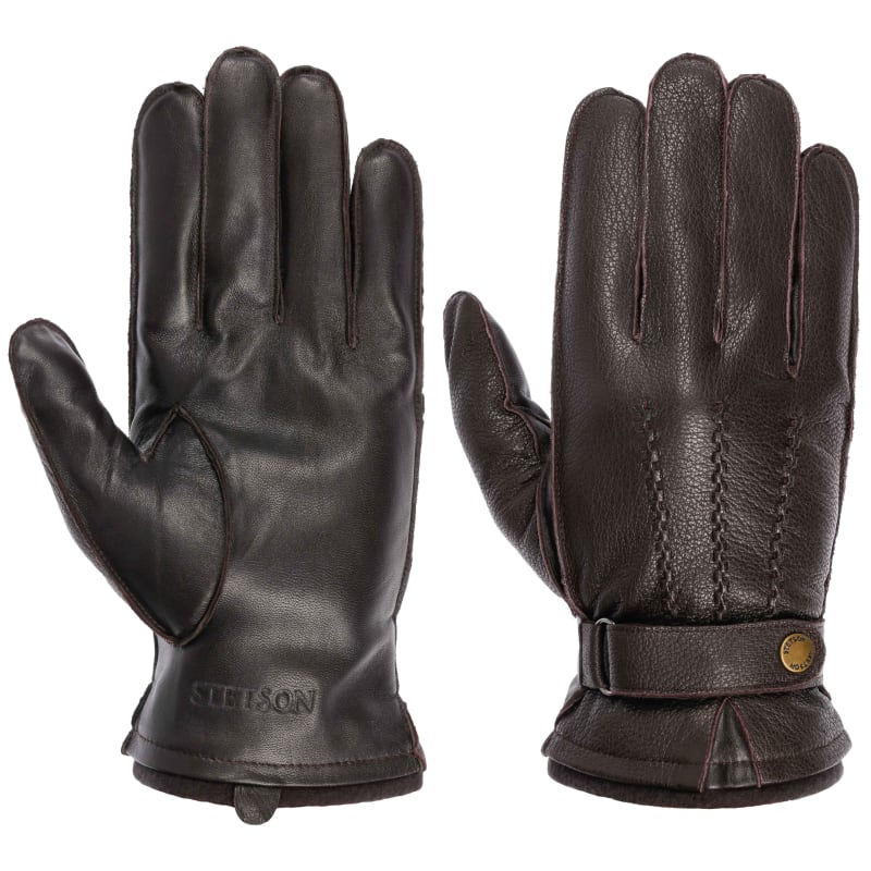 Stetson Gloves Goat/Sheep Contuctive Men´s Dark Brown