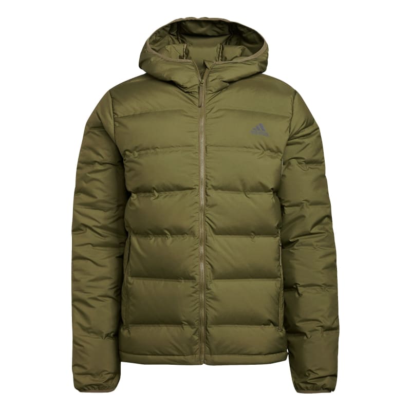 Adidas Men’s Helionic Down Hooded Jacket Focus Olive