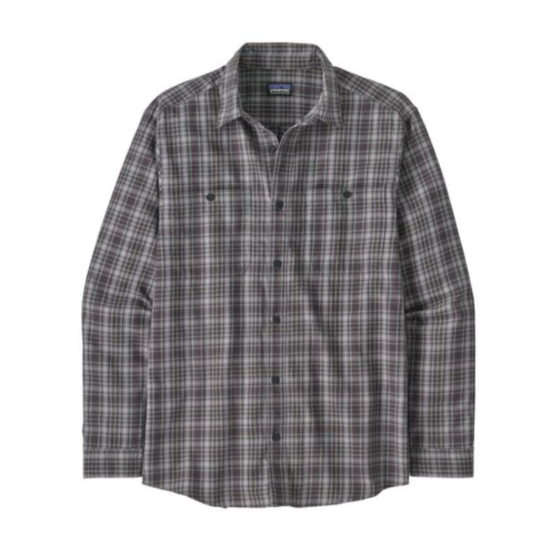 Patagonia Men’s Long Sleeve Pima Cotton Shirt Fractures: Forge Grey