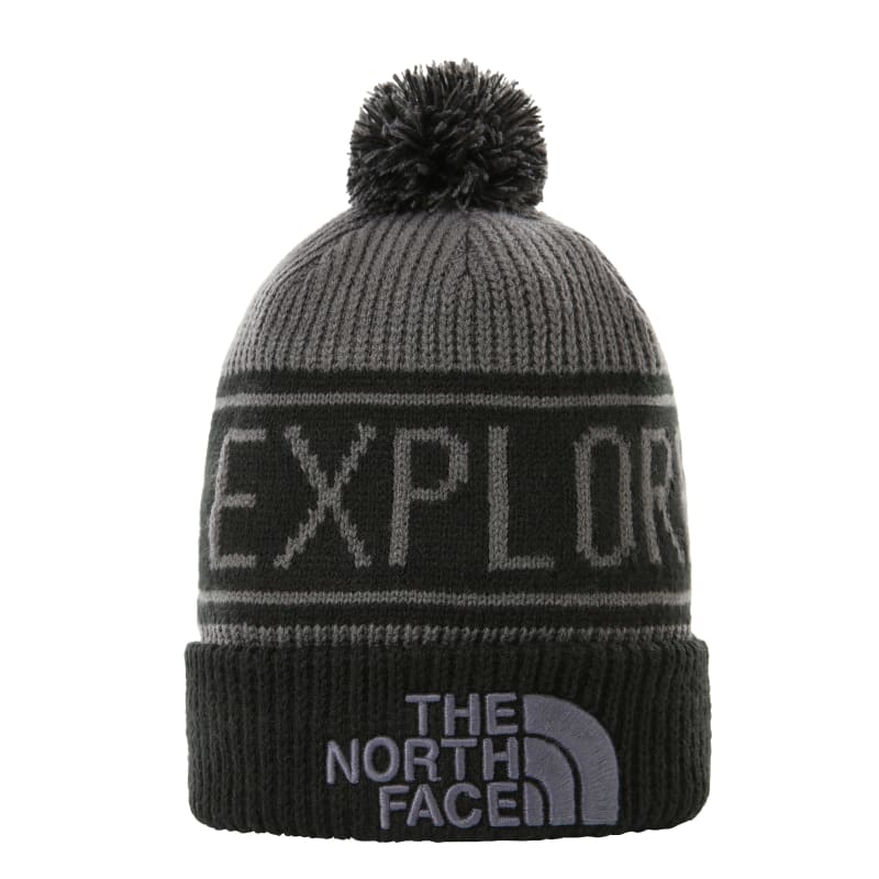 The North Face Retro TNF Pom Beanie Vanadis Grey/TNF Black