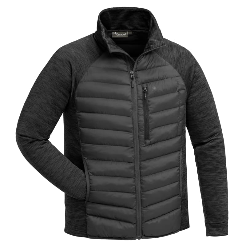 Pinewood Men’s Abisko Hybrid Power Fleece Jacket Smoke Black/Dark Grey