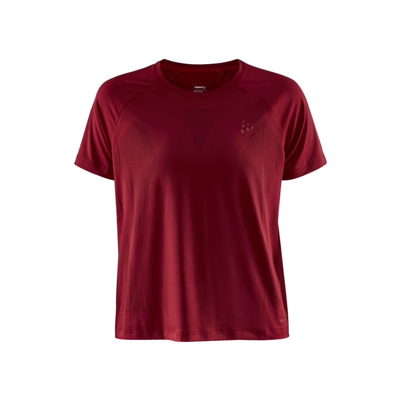 Craft Women’s Adv Charge Perforated Tee Rhubarb