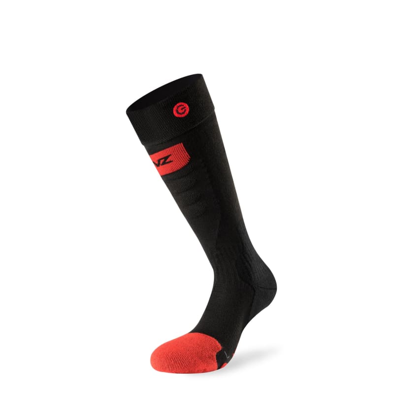 LENZ Heat Sock 5.0 Toe Cap Slim Fit Black White Red