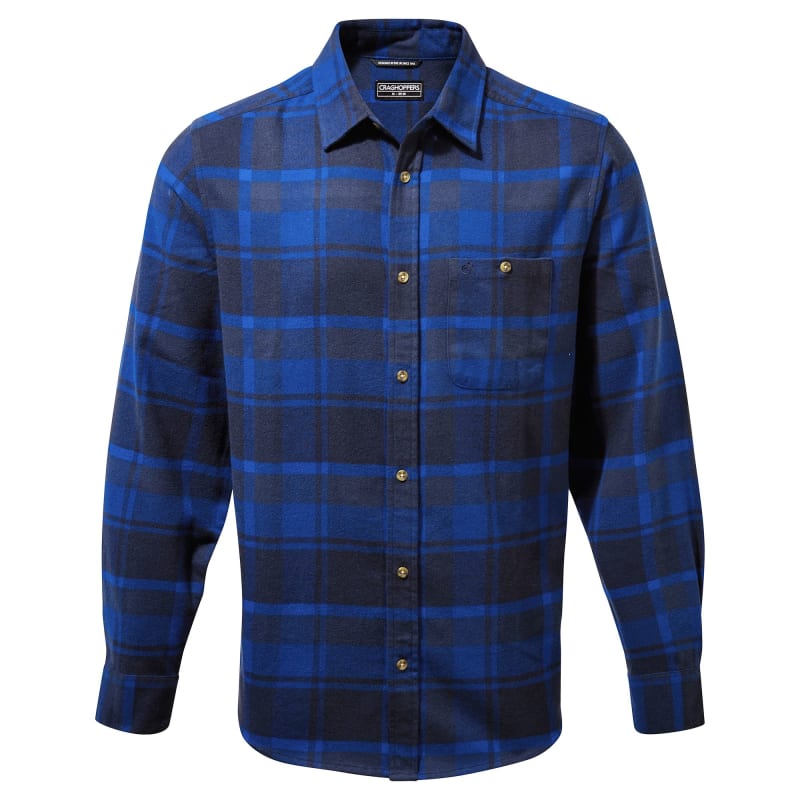 Craghoppers Men’s Wilmot Long Sleeved Shirt Avalanche Blue Check