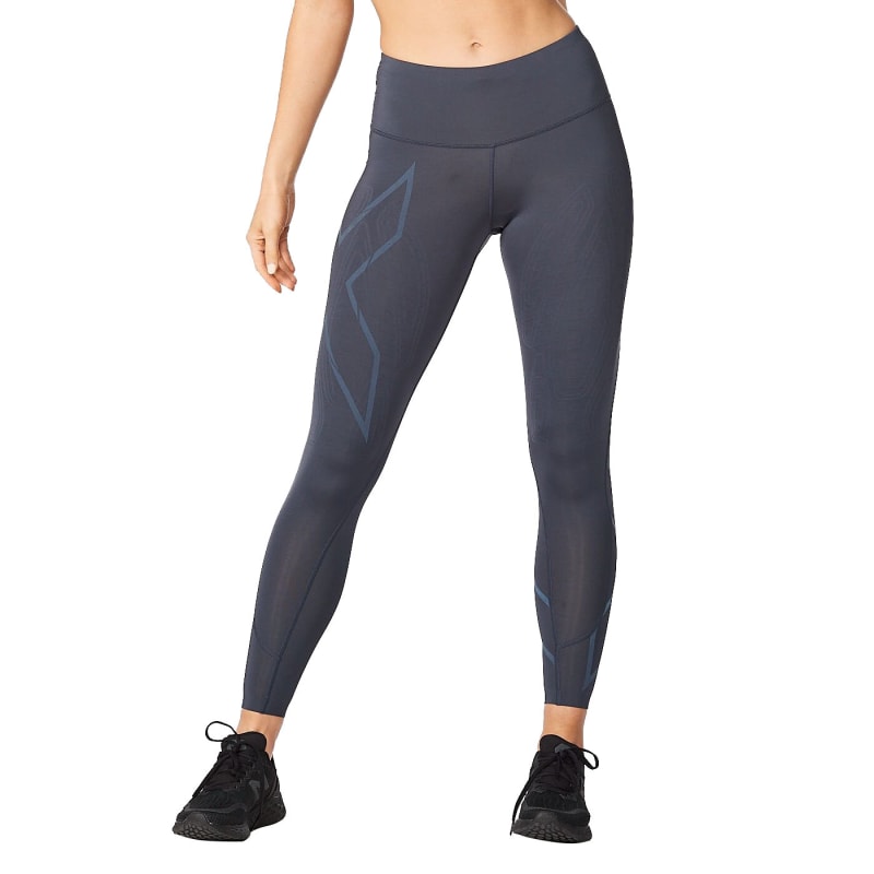 2Xu Women’s Light Speed Mid-Rise Compression Tights India Ink/Ink Reflective