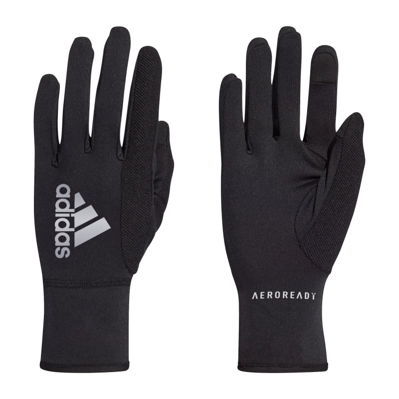 Adidas Aeroready Warm Running Gloves Black/Black/Reflective Silver
