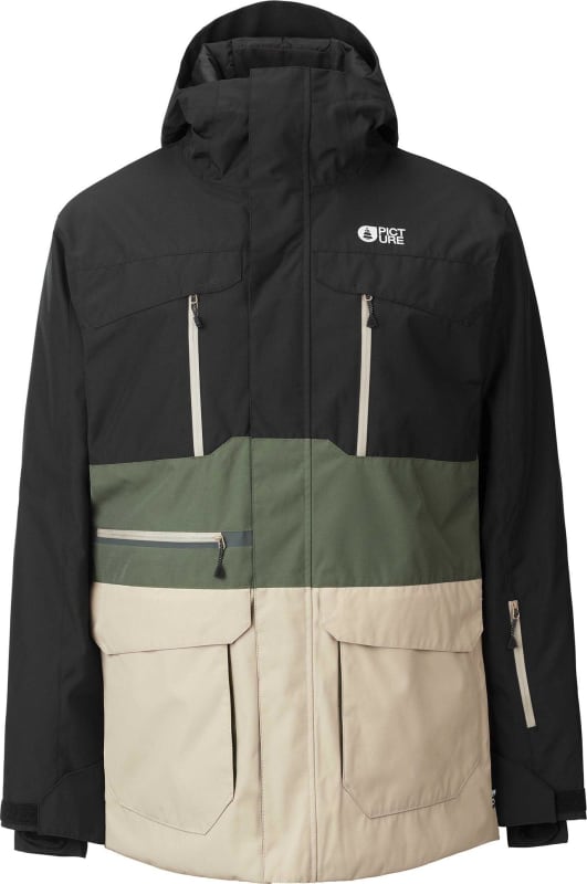 Picture Organic Clothing Men’s Pure Jacket Black/Lychen Green