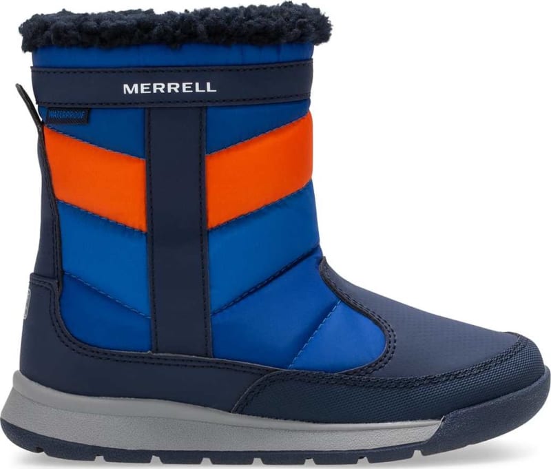 Merrell Kid’s Alpine Puffer Waterproof Boot Navy/Orange