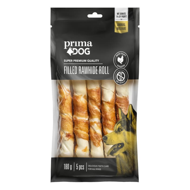 Filled Rawhide Roll With Chicken 5 pcs, 180 g