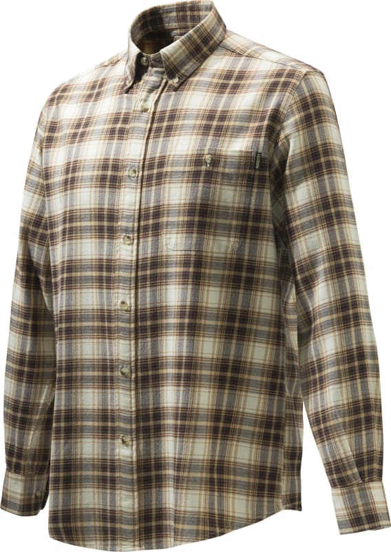 Men’s Wood Flannel Button Down Shirt