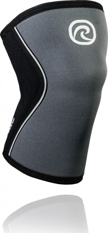 Rehband Rx Knee-Sleeve 5mm XS, Black/Steel Grey XS unisex
