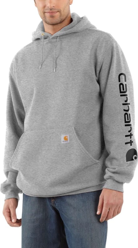 Carhartt Men’s Sleeve Logo Hooded Sweatshirt
