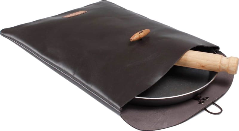 Leather pouch for frying pan