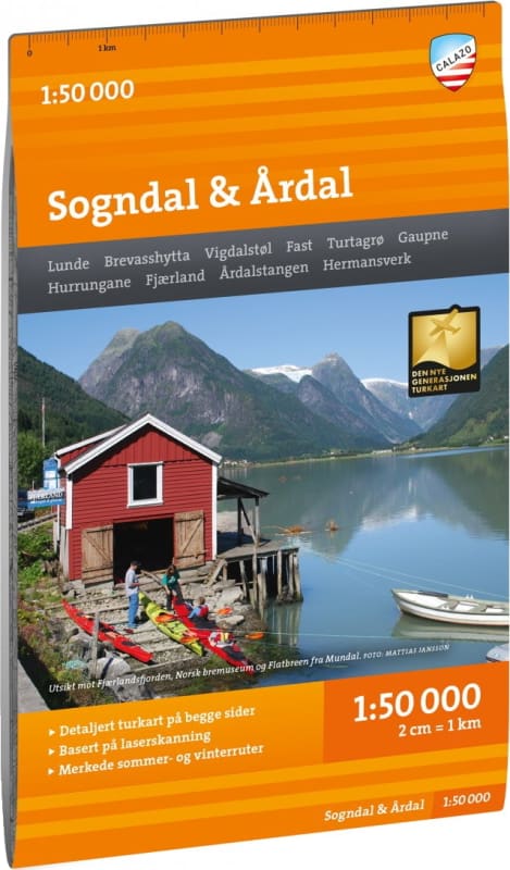 Turkart Sogndal & Årdal 1:50.000