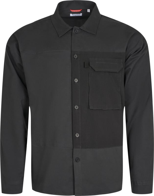 Men’s Outdoor Twill Overshirt With Contrast Fabric