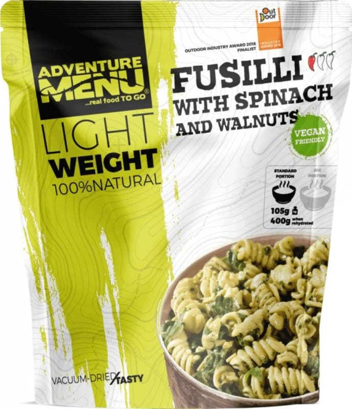 Fusilli with Spinach and Walnuts (Large Portion)