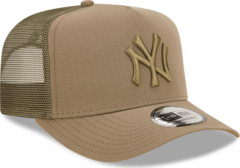 New York Yankees Tech Ripstop Green A-Frame Trucker Cap