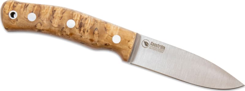 No.10 Swedish Forest Knife Stabilised Curly Birch Stainless