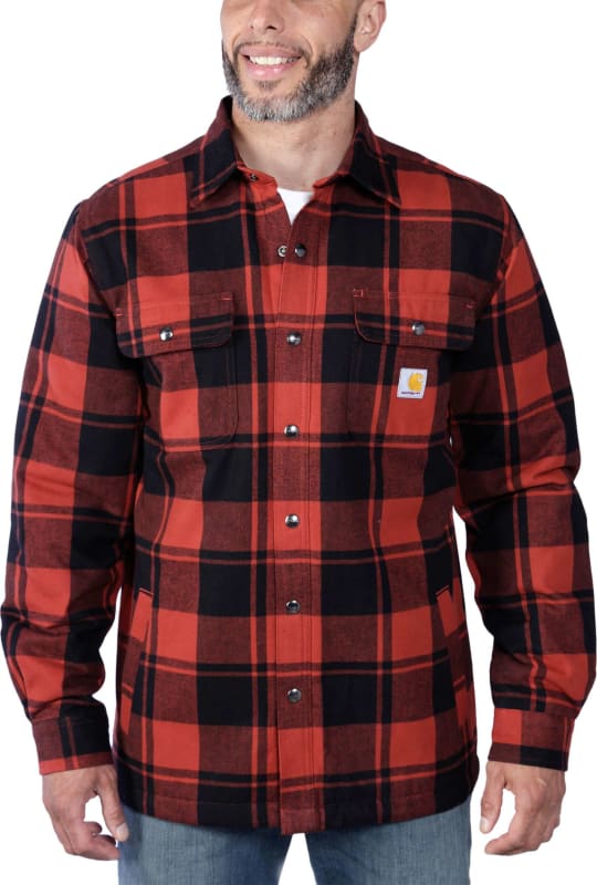 Carhartt Men’s Flannel Sherpa Lined Shirt Jacket