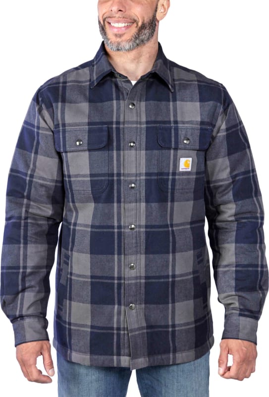Carhartt Men’s Flannel Sherpa Lined Shirt Jacket