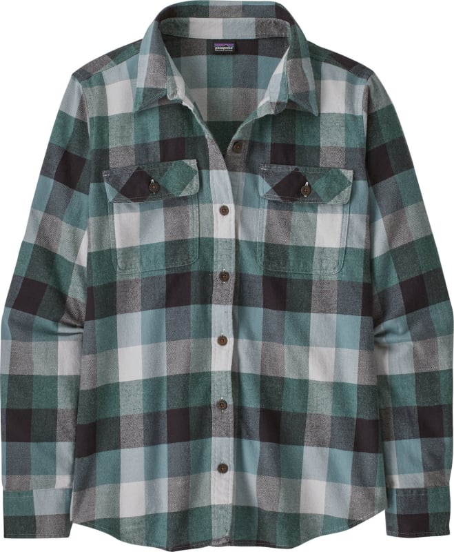 Women’s Long Sleeved Organic Cotton Mid Weight Fjord Flannel Shirt