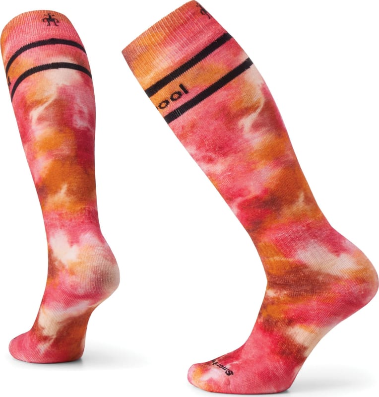 Women’s Ski Full Cushion Tie Dye Print OTC Socks
