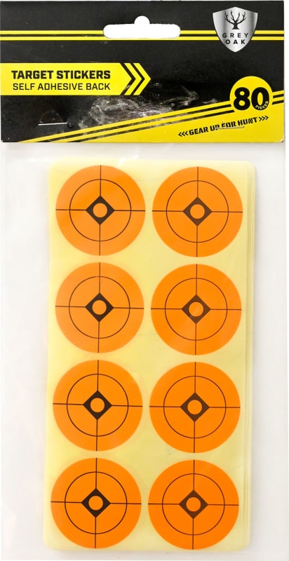 Grey Oak Shooting Target Stickers 38mm