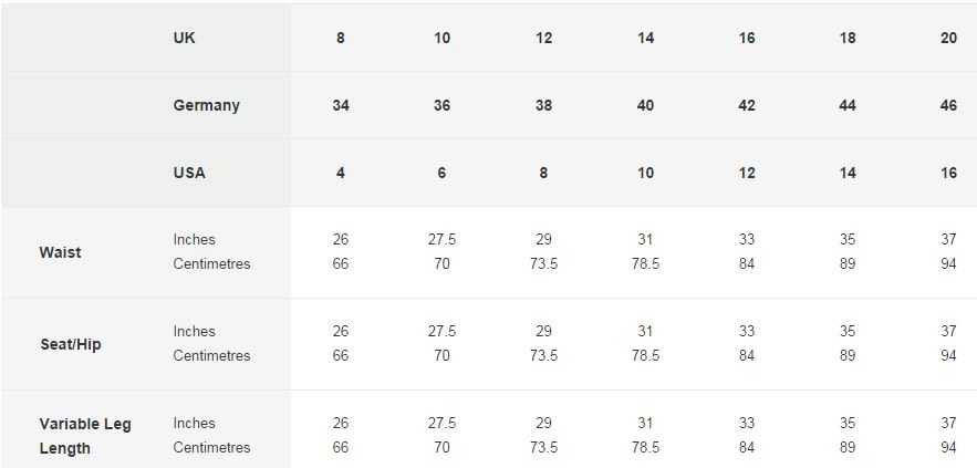 berghaus t shirt size guide