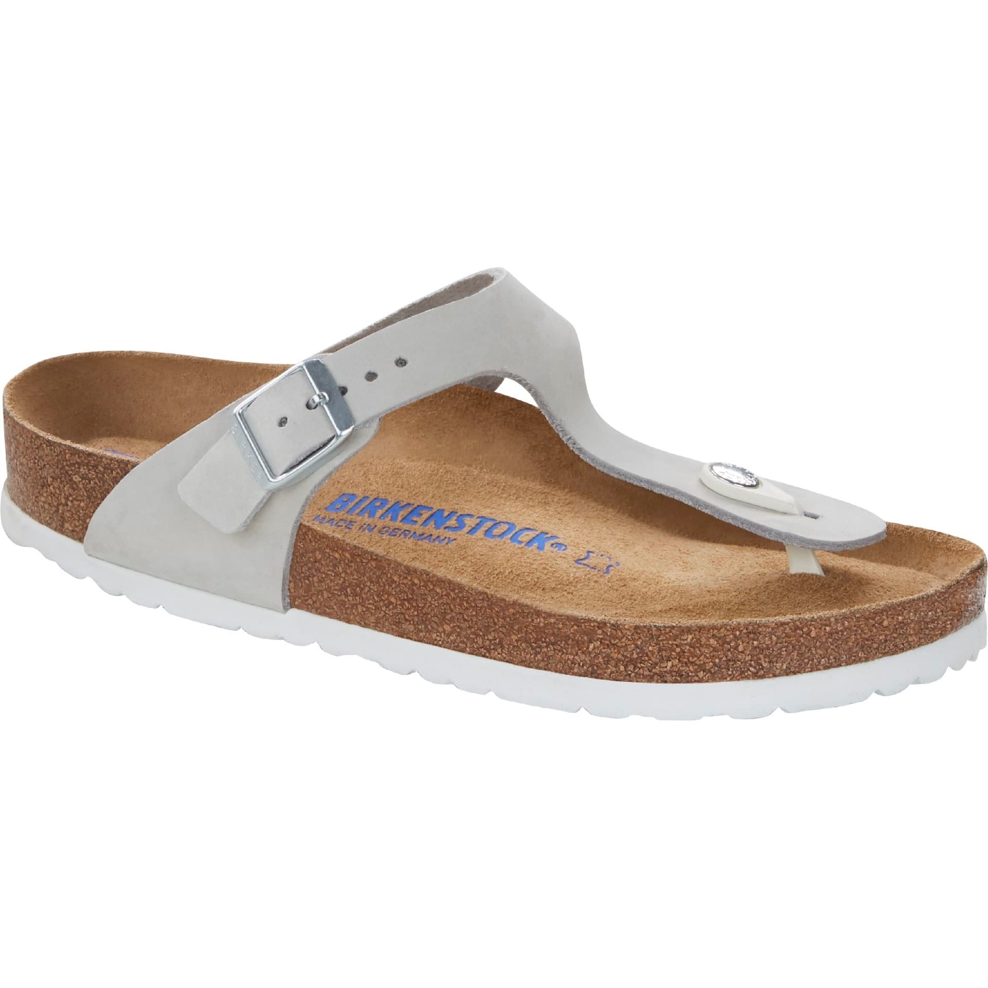 birkenstock gizeh soft footbed silver