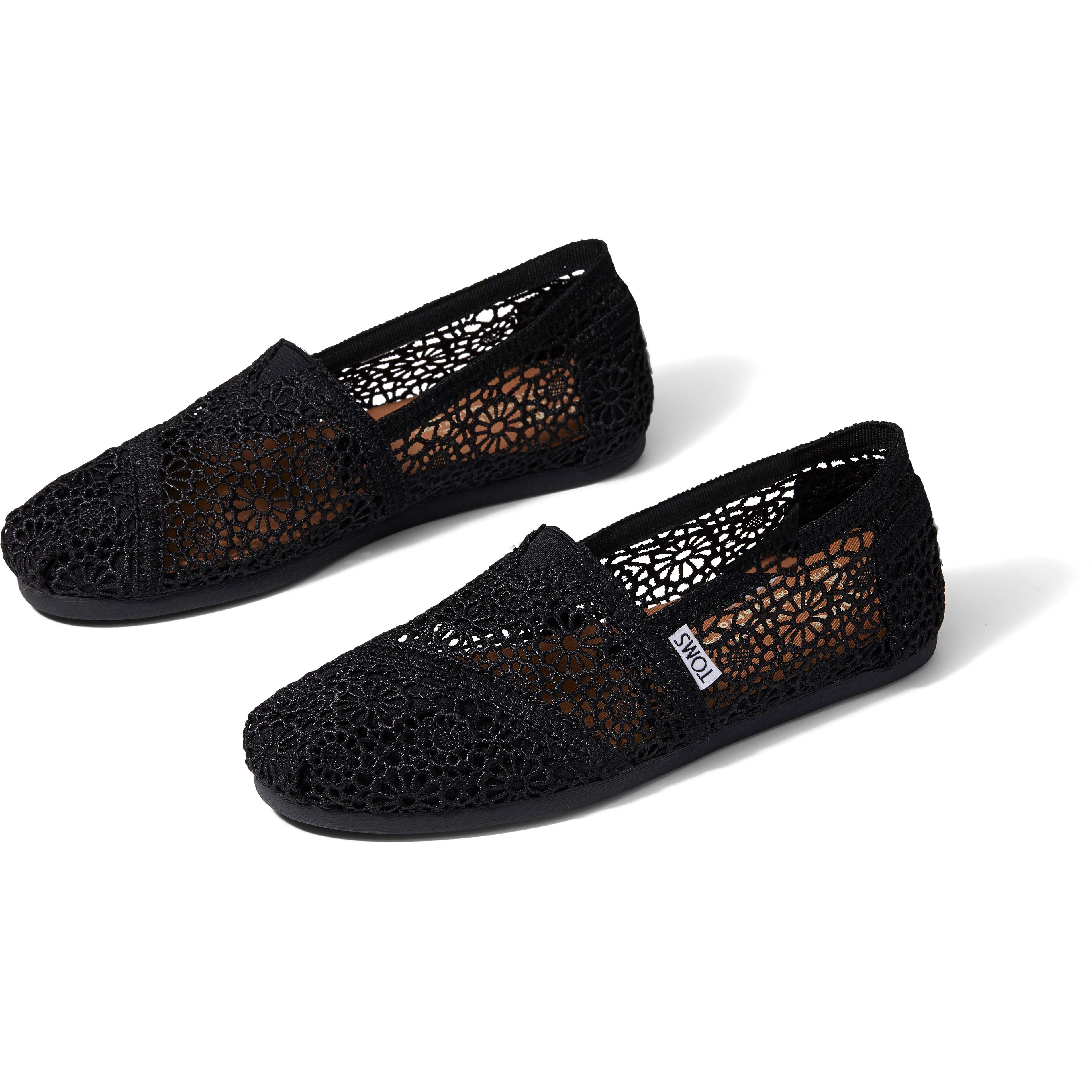 toms moroccan crochet white