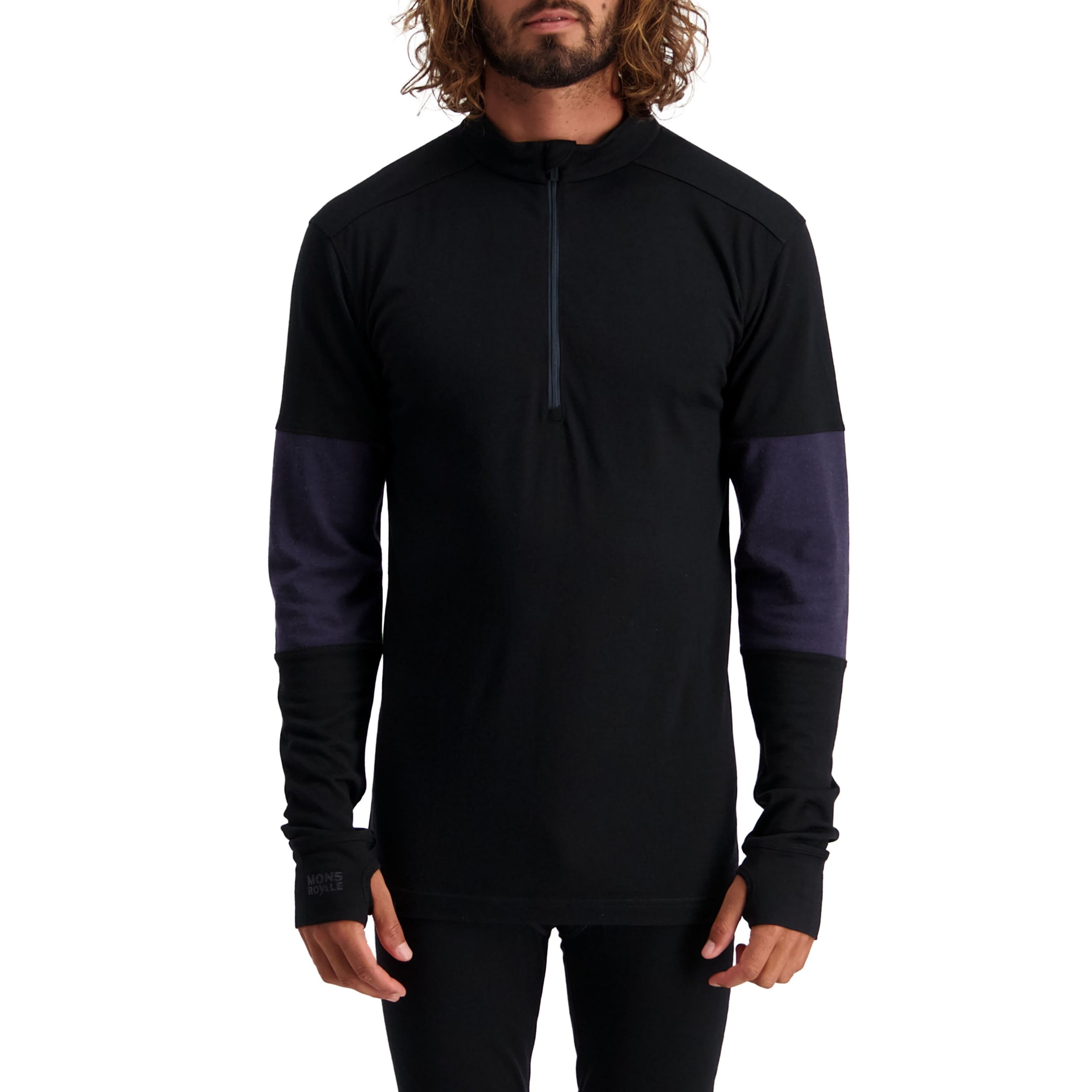 Mons Royale Men/'s Alta Tech Half ZipBLACK or NAVY GREY100074