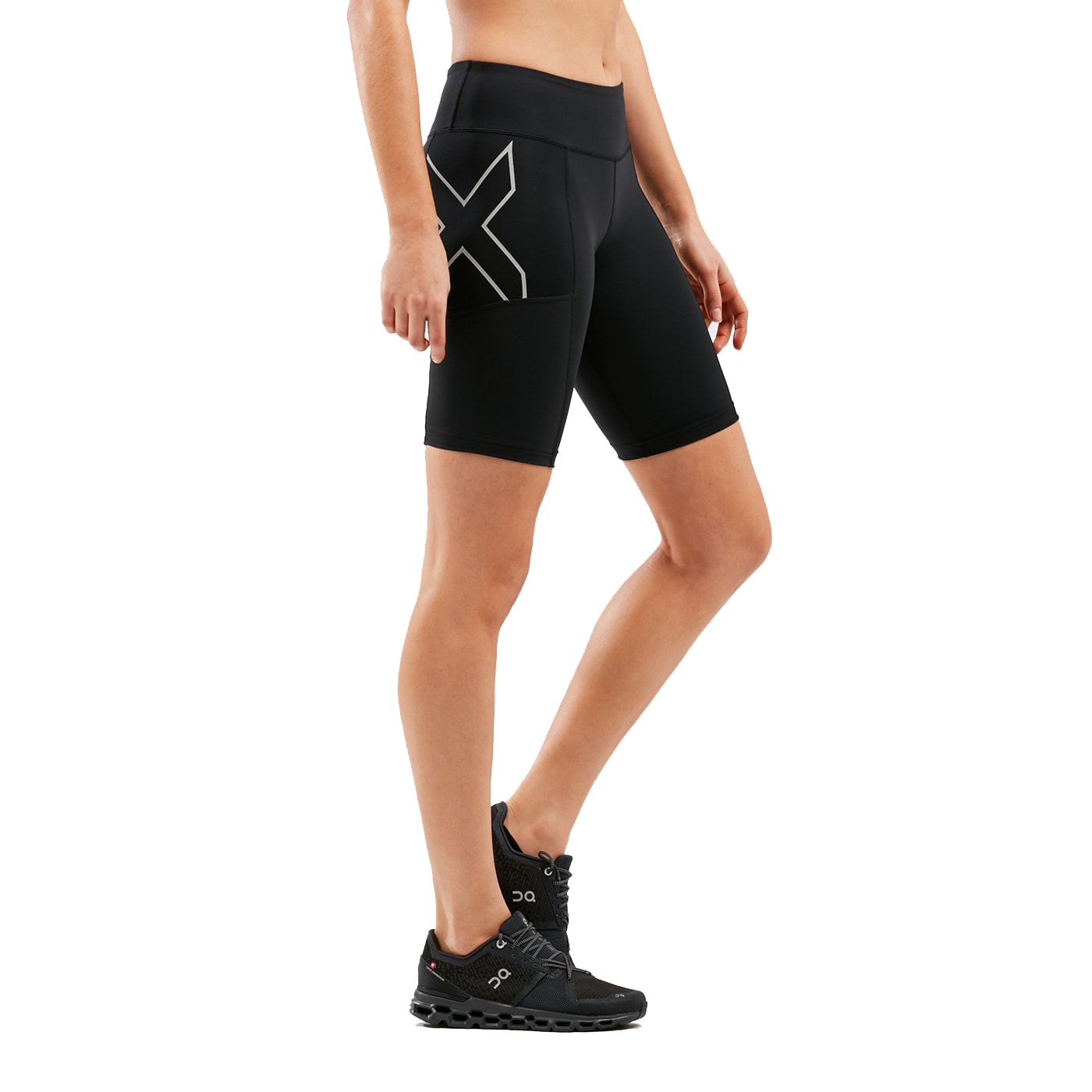 mid rise compression shorts